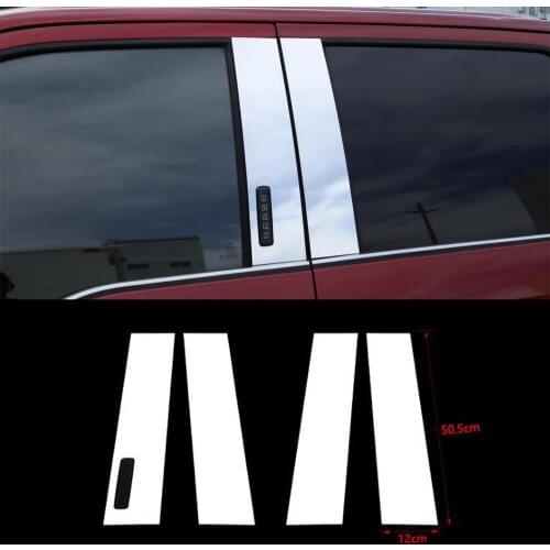 Stainless Steel Car Exterior Window Pillar Decoration Strips Trim For Ford F150 2015 Up Auto Styling Moldings