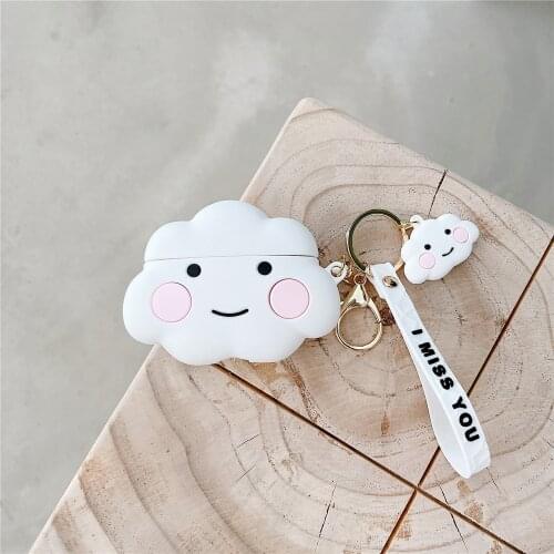 For HUAWEI FreeBuds 3 pro 4i Case Cute Clouds Earphone Cases For Free buds 4 Charging box protect Cover with Finger Ring Strap