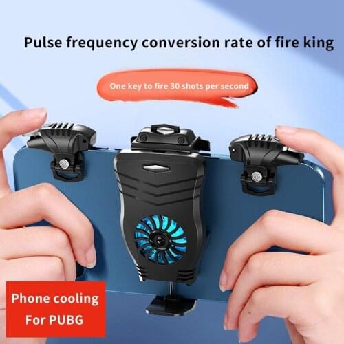 G3 Mobile Game Controller+ Phone Cooler for PUBG Gamepad Trigger Joystick Cool Lighting Effect for IOS Android Phone
