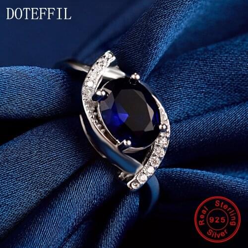 925 Sterling Silver Woman Ring Fashion Charm 100% Silver High Quality AAA Zircon Ring Woman Jewelry