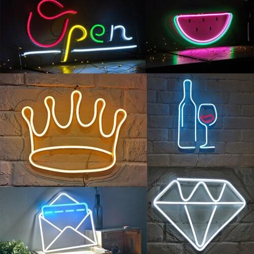 Creativity LED Light Neon Signs LED Acrylic Neon 5V Usb Powered Light for Bedroom Pub Bar Restaurant Advertising Decoration