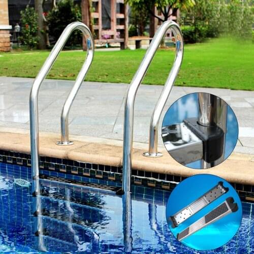 Stainless Steel Telescoping Boat Ladder Stainless Steel Replacement Ladder Rung Steps Anti Slip Durable Swim Ladder Pedal