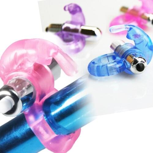 Lasting ring triple vibrator Rabbit clitoris Massager masturbation Vibrating cocking delay ejaculation vibe Sex Toys For man
