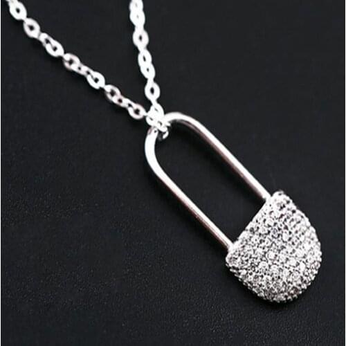 Miuoxion Retro Pin Zircon Necklace Fashion Personality Cute Punk Party Jewelry For Women Feature Nmour Charm Gift All Season