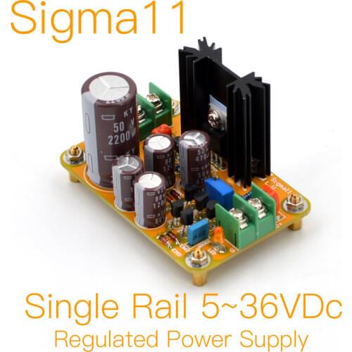 MOFI-Sigma11 Fully Discrete Regulated Power Supply (Single Rail 5-36VDC) DIY KIT