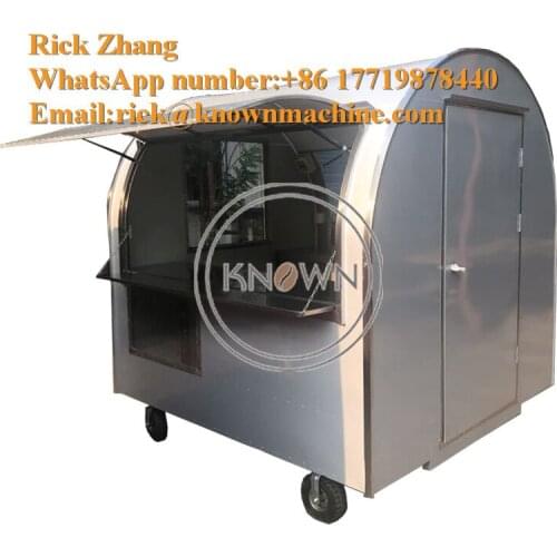New arrive hot dog/ice bin/cream/ snack/street push food cart/trailer/truck with four pneumatic tire and 82CM door
