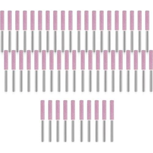 50 Pieces Burr Grinding Stone File,Polishing Grinding Tool Grinding Bits for Chainsaw Sharpener, 3/16 Inch/ 4.8 mm