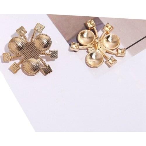 20pcs 20mm Metal Alloy KC Gold Plated Flower Blank Base DIY Accessories For Jewelry Making