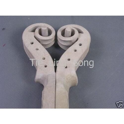 Rare 2pcs Baroque white violin neck 4/4 #6359,musical instrument part