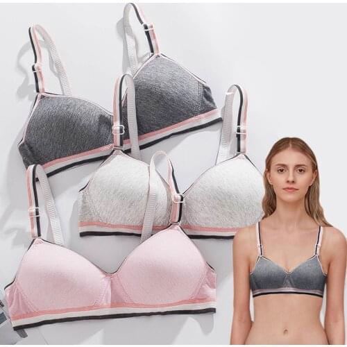 Girls Training Bra Wireless Thin Cup Bras for Student Girls Lingerie Sports Underwear Yoga Running Clothes for 15-18Years
