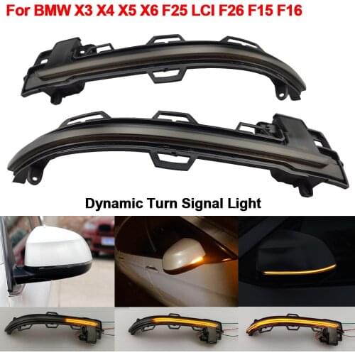 LED Turn Signal Light For BMW X3 X4 X5 X6 F25 LCI F26 F15 F16 2014 2015 2016 2017 2018 Dynamic Side Mirror Blinker Indicator