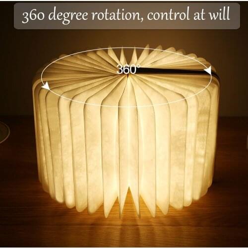 Led USB Book Lamp LED Night Leather Light 5V USB Rechargeable Magnetic Folding Table Lamp 3color Decoration