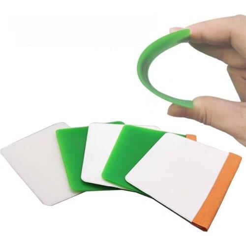 Trapezoid Window Film Tint Squeegee Sticker Scraper Reach Corner Soft Card Squeegee With Felt Edge K10