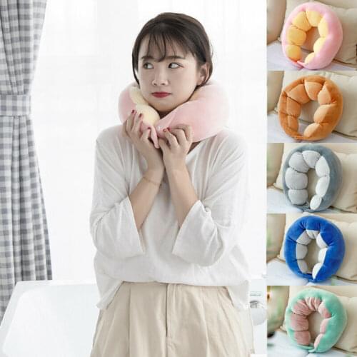 Memory Foam U-shaped Travel Pillow Neck Support Head Rest Airplane Soft Cushion