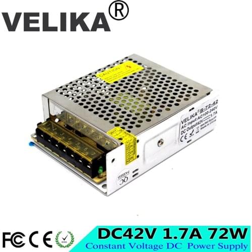 Universal AC DC42V 1.7A 72W Switching Power Supply DC42V Power Adapter Driver lighting Transformer AC-DC SMPS For CNC CCTV AV TV