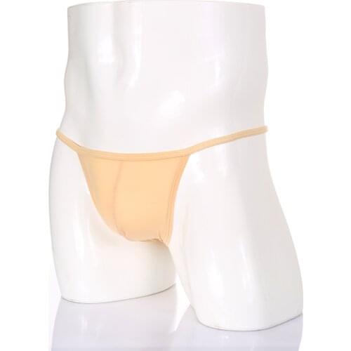 High Quality Men Thong Underwear Mens Sexy Mini Briefs Bikini Underpants T-back Man U Convex Panties hombre Ultra Thin