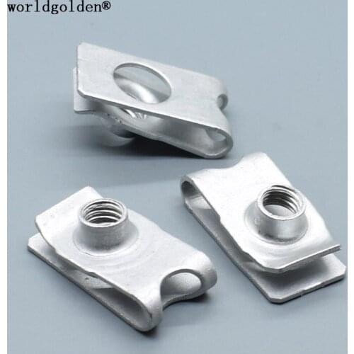 Worldgolden 100pcs auto metal Spring Leaf Nut for Toyota 90675-SA5-003