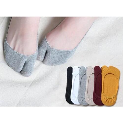 Womens Big Toe Flip Flop Socks women short cotton summer thin sock Casual Tabi Stylish Socks