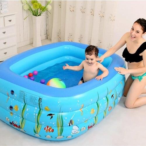 1.1m/1.2m/1.3m Inflatable Swimming Pool Large Size Adults Kids Pool Bathing Tub Outdoor Indoor Swimming Pool
