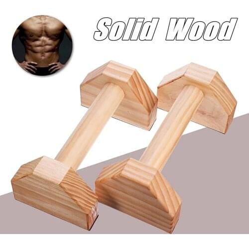 1 Pair Parallettes Gymnastics Calisthenics Handstand Bar Self-weight fitness equipment Wooden Training Gear Push-Ups Double Rod