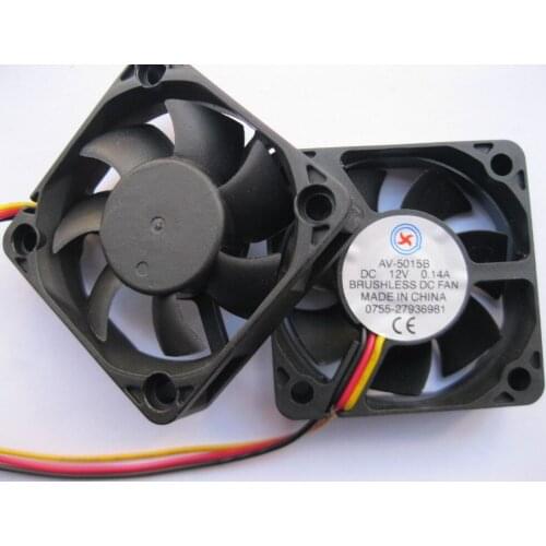 1 pcs Brushless DC Cooling Fan 7 Blade 12V 5015B 50x50x15mm 3 Wires