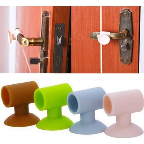 1Pcs Creative After Wall Thickening Mute Door Protective Pad Fenders Sucker Rubber Fender Handle Door Lock Protection Wall Stick