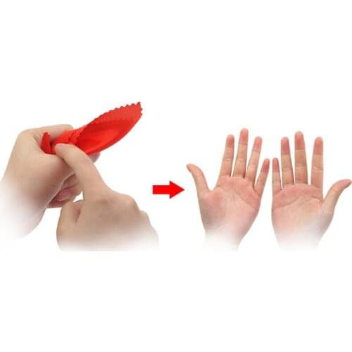 1Pcs Appearing Vanishing Finger Magic Tricks Close Up Magia Hard Thumb Tip Finger Fake Magie Toys for Kids Funny Prank Party