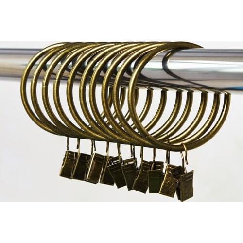 10 Pcs Metal Curtain Clip Curtain Hanging Ring Hook Ring Buckle Curtain Accessories Hook Ring Clothespin Pole Buckle Accessories