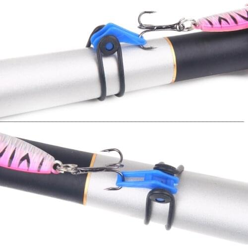 10Pcs/Bag Plastic Fishing Hook Secure Keeper for Fishing Rod Pole Holder Lure Accessories Jig Hooks Safe Keeping Fishing Tackle