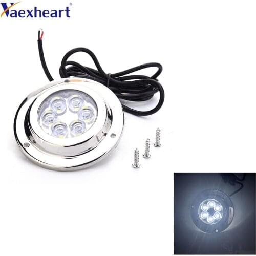 12W (6*2W) WHITE LED Marine Stainless Steel Underwater Boat Fishing Squid Light