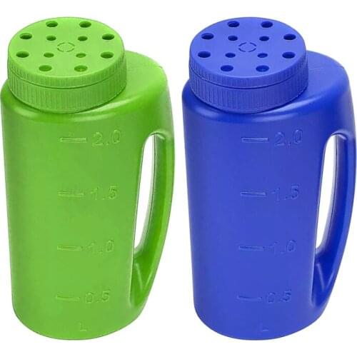 2L Handheld Seed Fertilizer Salt Spreader Adjustable Hole Size Watering Can Seeding Tool Garden Accessories