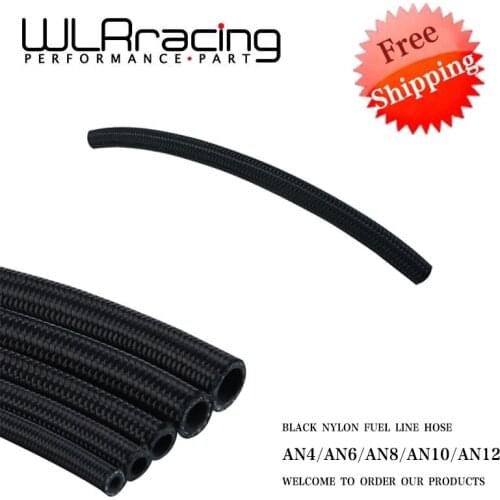 3 5 8 10 20 Feet AN4 AN6 AN8 AN10 Fuel Hose Oil Gas Cooler Hose Line Pipe Tube Stainless Steel Nylon Braided Inside Rubber