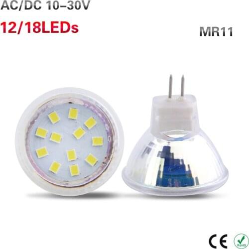 6x free shipping 4w 6w mr11 led SMD3528 12 18LEDS AC DC 12V gu4.0 Spotlight Led lamp Light Downlight Led Bulbs Warm/Cool White