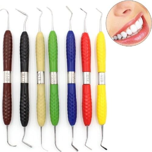 7PCS Dental Composite Resin Filling Spatula CT1-CT7 Aesthetic restoration Set Resin Filler set Dental Tool Restoration Spatula