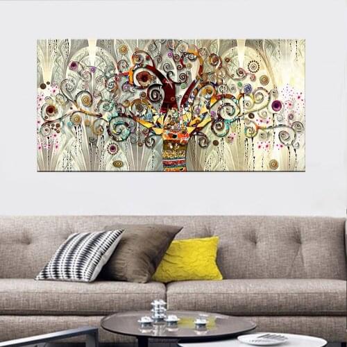 Abstract Life Tree Canvas Wall Art Modern Oil Painting On Home Decoration Unique Gift Bedroom Home Decor No Frame
