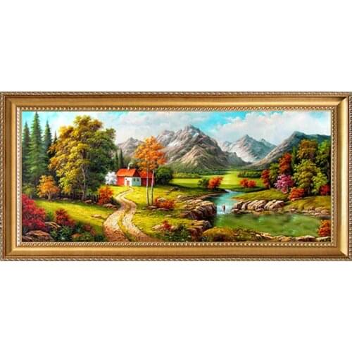 AB Diamond Painting DIY Home Decor Wall Art Diamond Embroidery Cross Stitch Kits Mosaic Full Drill Landscape