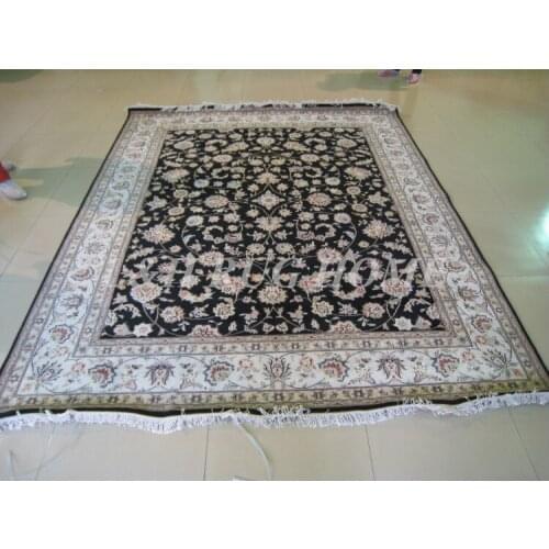 Free shipping 8'X10' 160Line Hand-knotted Wool and Silk Oriental Persian Rug handmade persian carpet