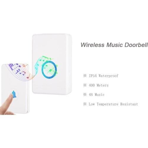 Remote Wireless Music Doorbell IP54 Waterproof 400M Deurbel LED Night Light timbre inalambrico exterior Smart home Outdoor