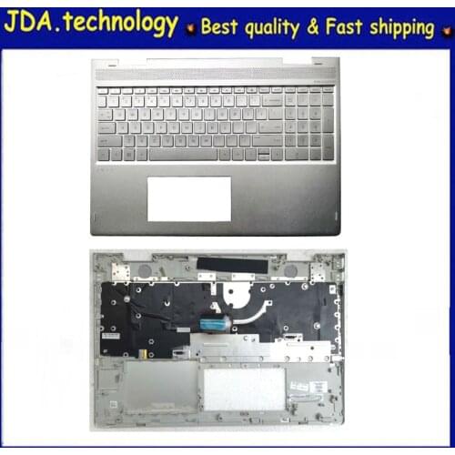 MEIARROW 95%new palmrest top case For HP For Envy X360 15-BP 15M-BP Palmrest US keyboard upper cover C shell,Silver