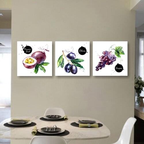 Fruit Decoration Painting Modern Minimalist Abstract Painting Small Fresh Fruit Shop Hanging Painting Watermelon Grape Pineapple