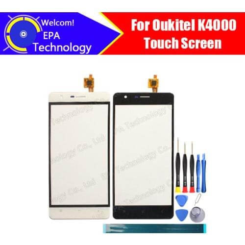 Oukitel K4000 Digitizer Touch Screen 100% Guarantee Original Glass Panel Touch Screen Digitizer For K4000 + tools + Adhesive