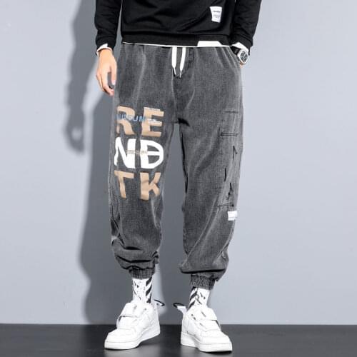 Fashoins Jeans Pants Men 2021 Korean Vintage Straight Trousers Hip Hop Streetwear Harem Pants Harajuku Baggy Men Jeans