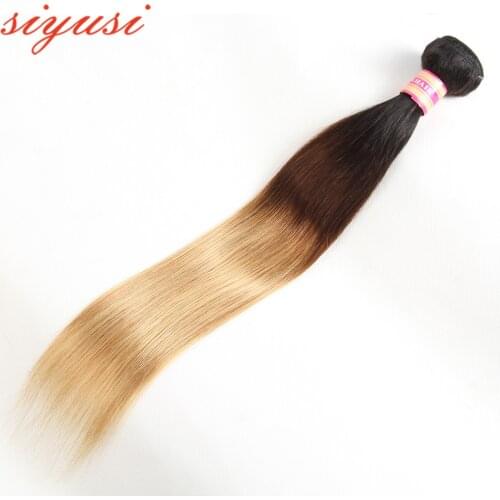 Ombre Brazilian Straight Human Hair Extension Dark Blonde Bundles 1b/4/27 Remy human Hair 10 colors Smooth Human Hair Bundles