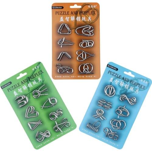 Hot-selling Open-loop Intelligence Lock 8-piece Set Nine-ring Set Adult Childrens Educational Toys Gift