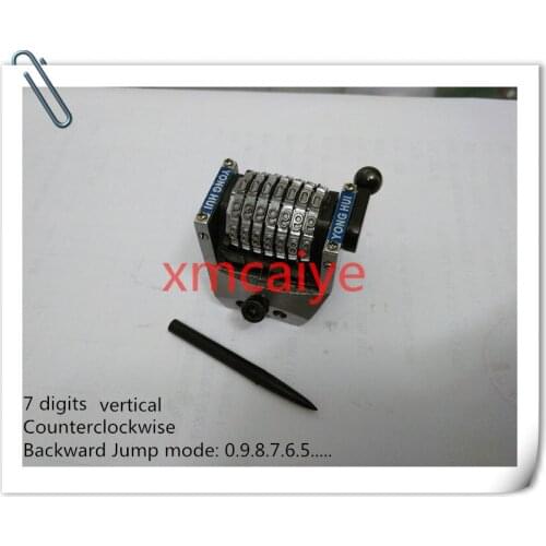 GTO 7-digits numbering machine vertical , jump moth 0987654...backward