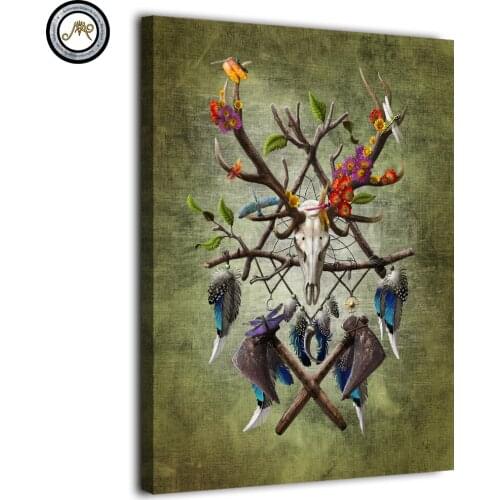 HD printed 1 panel canvas painting abstract skull by Sunima Art wall pictures for living room posters and prints