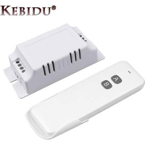 Kebidu 433MHz Wireless Universal Remote Control Switch AC 110V 220V 2CH RF Relay Receiver Transmitter For Garage Gate Lighting