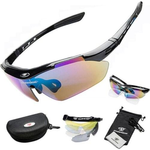 Buy One Get 5 Lens Bike Polarized Glasses Sports MTB Mens and Womens Professional Cycling Equipment Bicycles