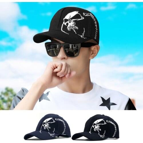 Fashion Skull Embroidery Baseball Caps Men Cotton Breathable Sports Hat Women Seasons Outdoor Casual Sun Hat Trucker Hip-Hop Cap