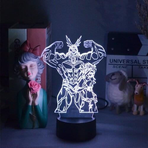 My Hero Academia 3D Led indoor Lighting Room Decor Lamps For Table Gift Cute Room Table Lamp Home Decoration
